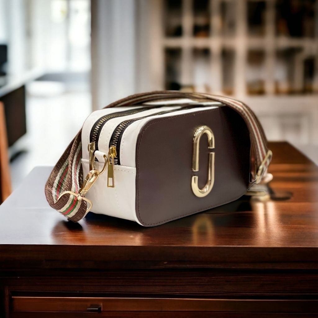 Women Metal Zip Sling Bag